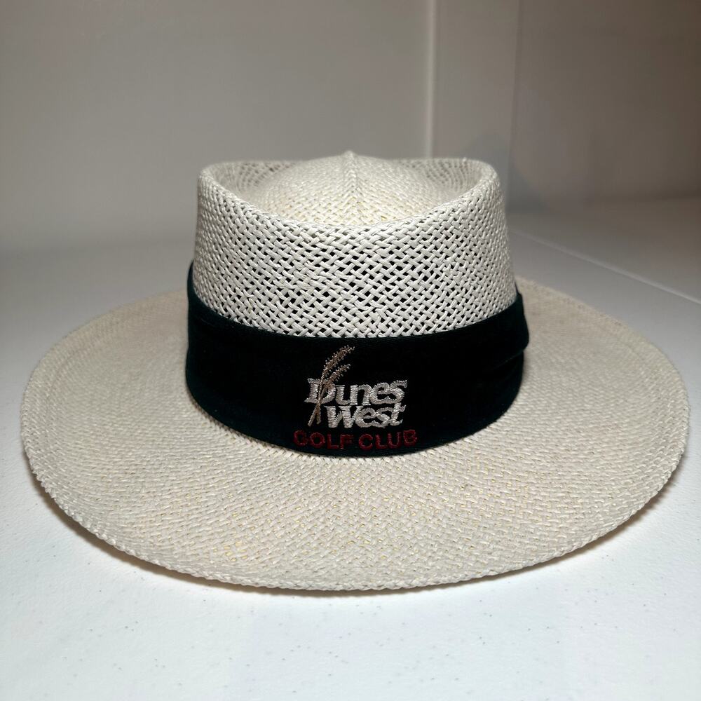 Vintage Imperial Dunes West Golf Club Straw Hat L/XL Charleston SC USA Made